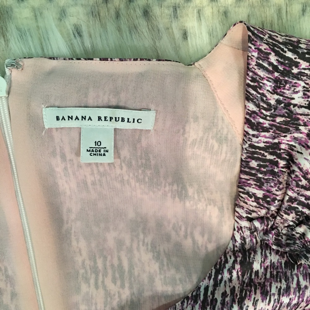 Banana Republic Pink Speckled Cap Sleeve Sheath Dress - Picture 7 of 8